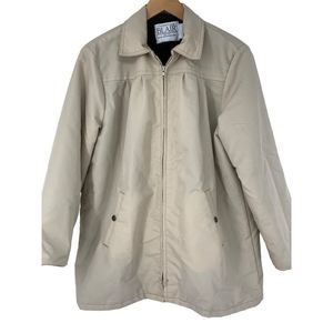 Womens Vintage Blair Jacket Coat Size large USA Tan Fur Lined 3902